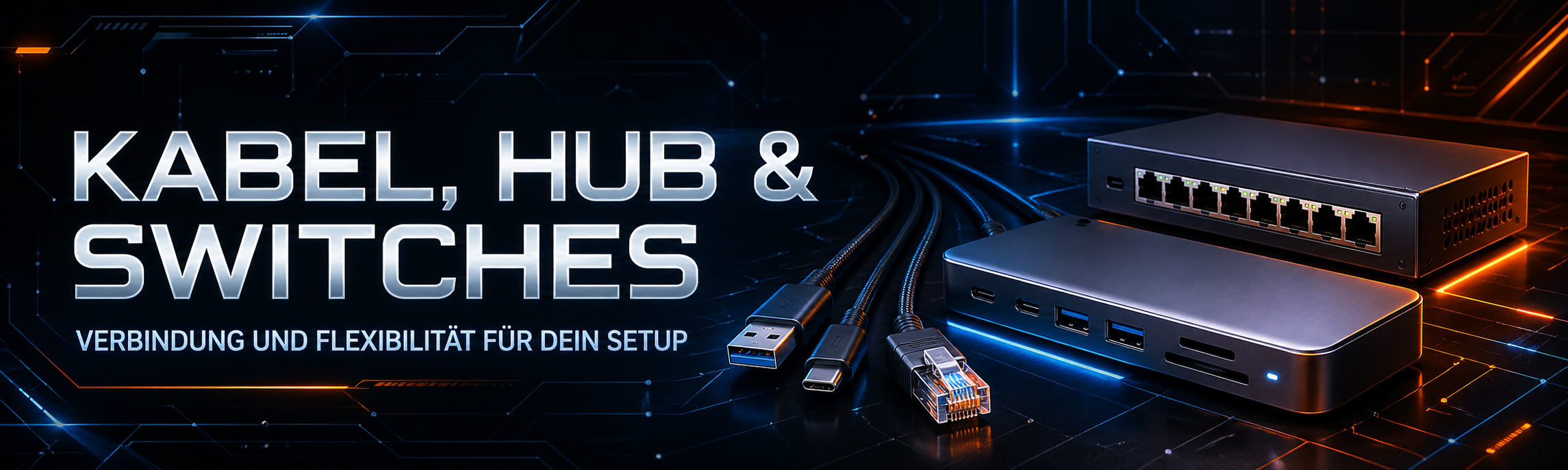 Kabel, Hub & Switches