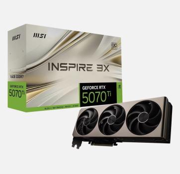MSI Grafikkarte GeForce RTX 5070 TI 16G INSPIRE 3X OC